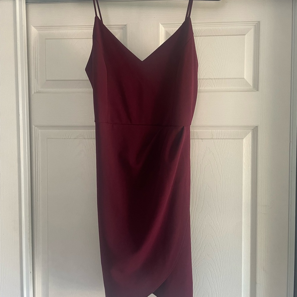 NWT lulus Burgundy Spaghetti Strap Cocktail Dress